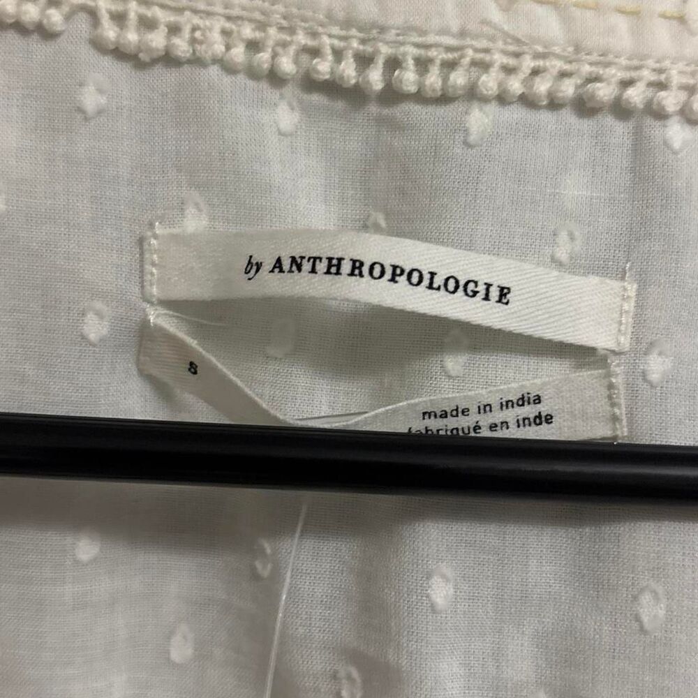 Anthropologie Women's White and Cream Blouse - Picture 6 of 6